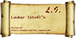 Lauber István névjegykártya