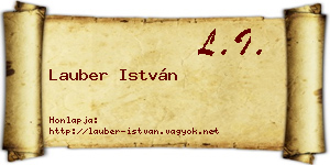 Lauber István névjegykártya